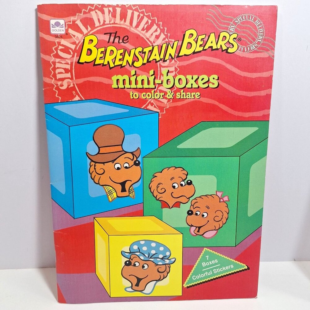 Berenstain Bears Mini-Boxes To Color Bigpaw Punch-Out Finish Picture Vintage - Picture 2 of 15
